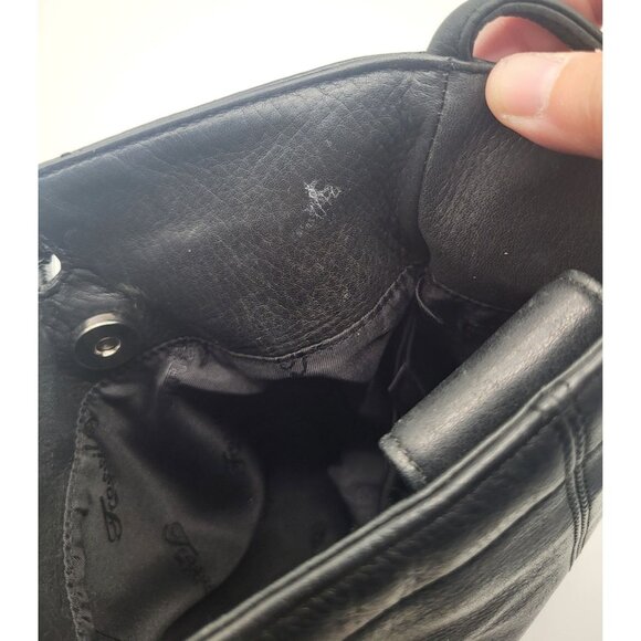 FOSSIL Black Leather Crossbody Purse Vintage Classic - Picture 10 of 12